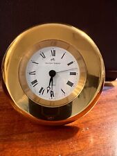 Table Clock Alarm Matthew Norman Brass Swiss Made Quartz