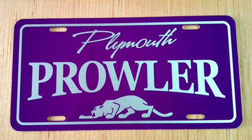 Purple plymouth prowler plate - purple,