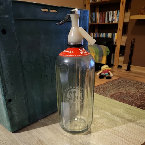Vintage glass soda syphon - glass,