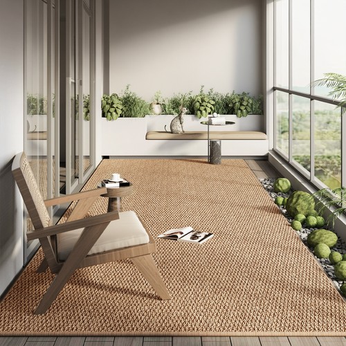 Sisal look area rug - look, washable