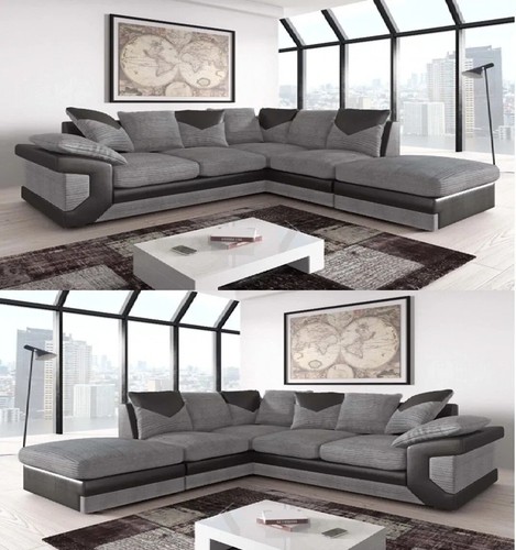 Grey jumbo cord - corner, sofa