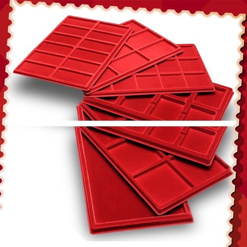 Red rectangle trays - rectangle, medals