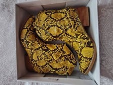 Yellow snakeskin cowboy boots - yellow,