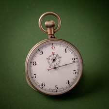 Swiss Made Vintage 10-Second Pocket Stopwatch – Unbranded – Fully Working