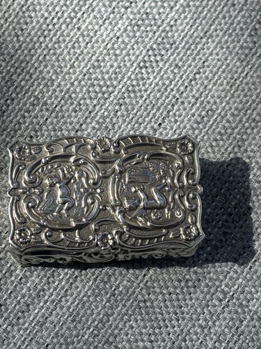 Rare silver snuff box london - silver,