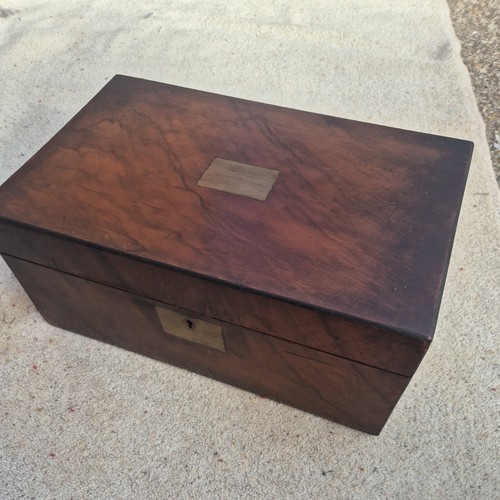 Brass edged rosewood writing - edged,