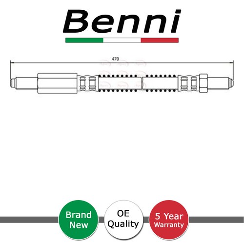 Brake hose front - benni, fits