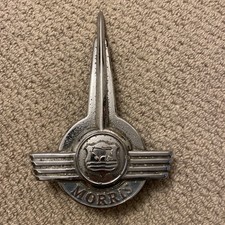 Morris Minor Bonnet Badge Vintage Chrome