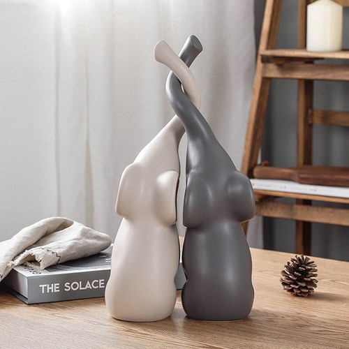 Gift loving elephants set grey - gift,