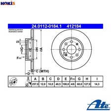 2x BRAKE DISC 24.0112-0184.1