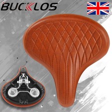 Retro Bike Saddle Leather Comfort MTB Seat Pad Sporty Soft Oversize Cushion​ UK