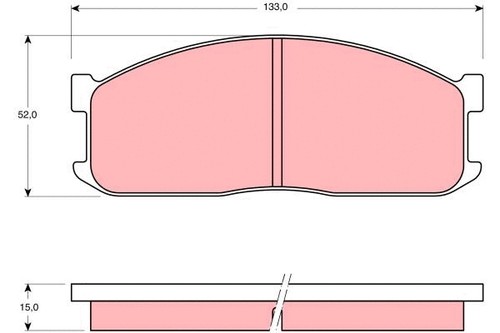 Front brake pad set disc - front,