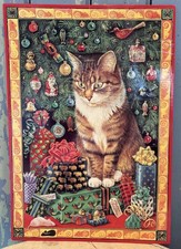 Vintage Lesley Anne Ivory Tabby Cat Christmas Advent Calendar