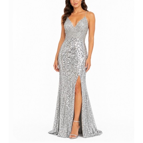 Terani couture silver evening - terani,