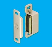 6x Steel Magnetic Heavy Duty Cabinet Door Catch Nickel Plated, 6kg Pull & Screws