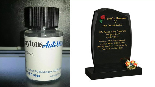 Restoring lettering grave - restoring,