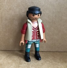 Playmobil Black Haired Safari Explorer Man Figure, People Zoo Wildlife Spares 15