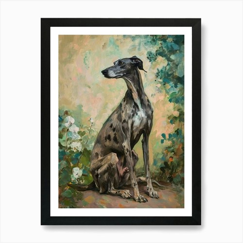 Greyhound acrylic painting - greyhound, 8