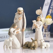 6-piece nativity set Born Scene figure Ornaments decorate Resin NEW