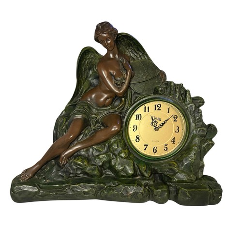 Crosa figural mantel clock - crosa,