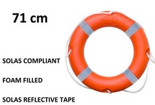 NEW plastic foam filled Life ring lifebuoy buoy SOLAS compliant 71 cm