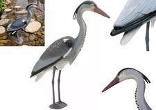 DECOY HERON BIRD DETERRENT FOR POND SCARER GARDEN PEST ORNAMENT PLASTIC RESIN