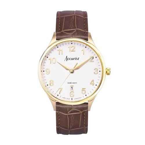 Accurist classic brown leather - accurist,