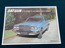Datsun Laurel Six MkII 2 Litre Brochure 1980,  UK issue - Nissan