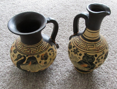 Two ceramic greek pitcher - two,