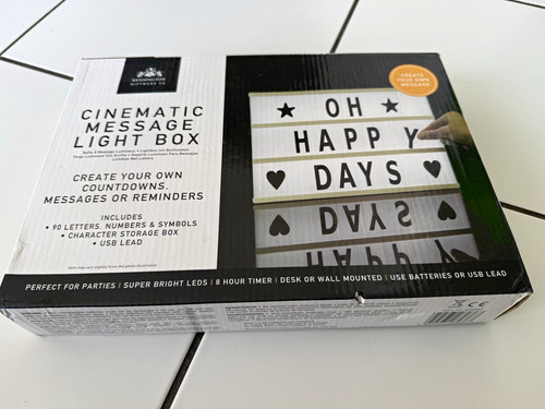 Cinematic lightbox led message - lightbox,