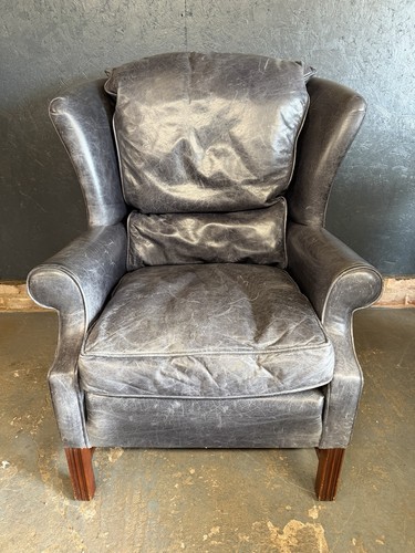 Leather armchair vintage - leather,