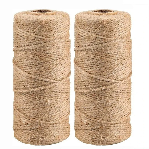 Natural brown jute twine rope - natural,