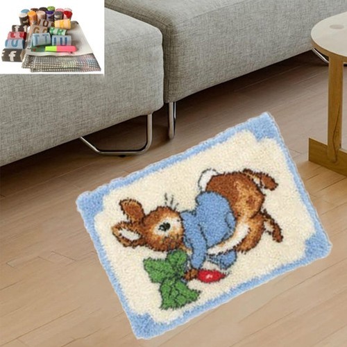 Rabbit embroidery carpet - rabbit,