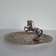 SEBA Horse Vintage Silver Plate Coin Dish. 1960s? 17cm wide