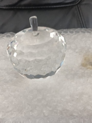 Crystal glass apple - crystal,