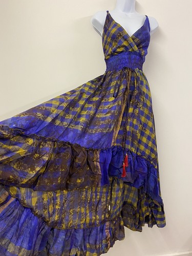 Vintage dress blue - vintage, yellow
