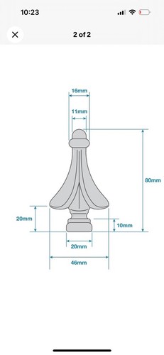 Weldable metal rail - 20, heads