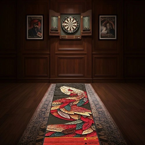 Dart mat with oche - mat, slip