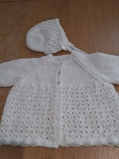 Hand Knitted Matinee Coat and
