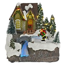 Christmas Village Snow Scene