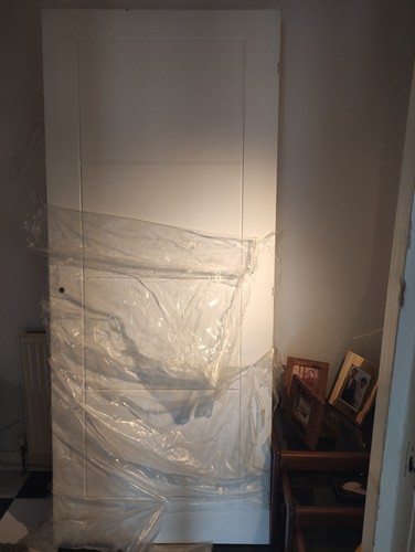 White doors living room - white,