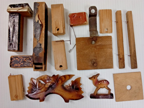 Cuckoo clock case parts wood - clock,