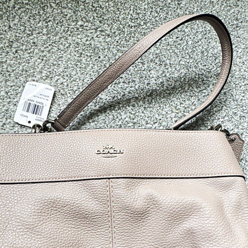 Coach grey pebbled - grey, leather