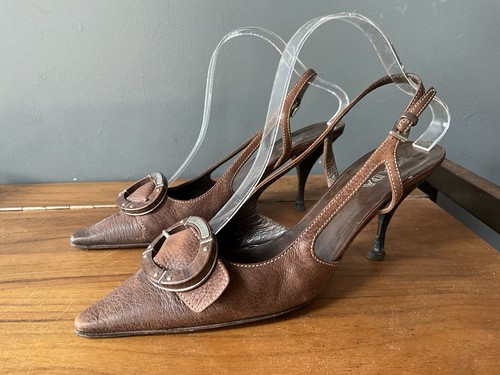 Prada brown slingback - brown,