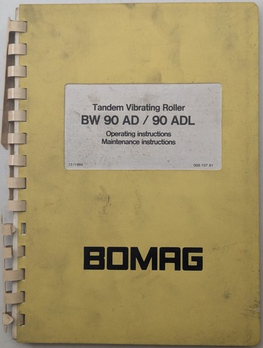 Bomag adl tandem - 90, ad/adl