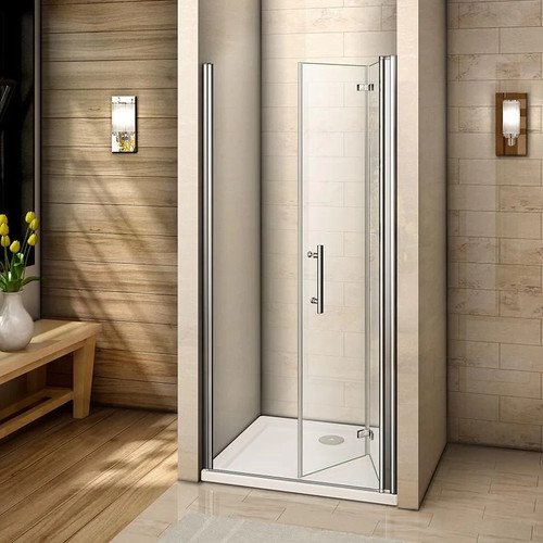 800mm frameless bifold shower - frameless,