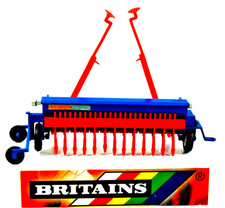 1970* Early Britains 1:32 Farm 9539 RANSOMES NORDSTEN SEED DRILL 4 TRACTORS VGC