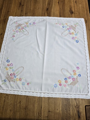 Vintage floral basket - vintage,