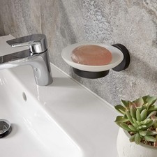 Soap Dish Holder Black Metal