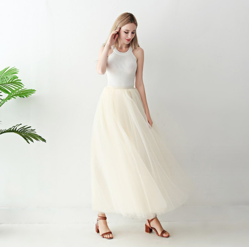 Layer tulle long skirt tutu - tulle,